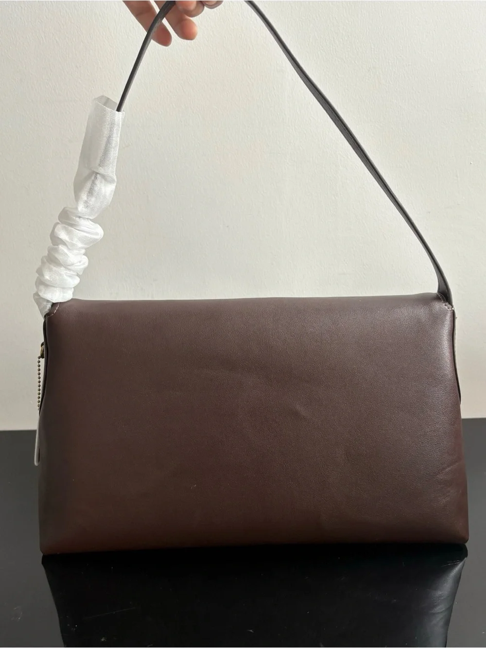 COACH Chocolate Brown Leather Shoulder Bag